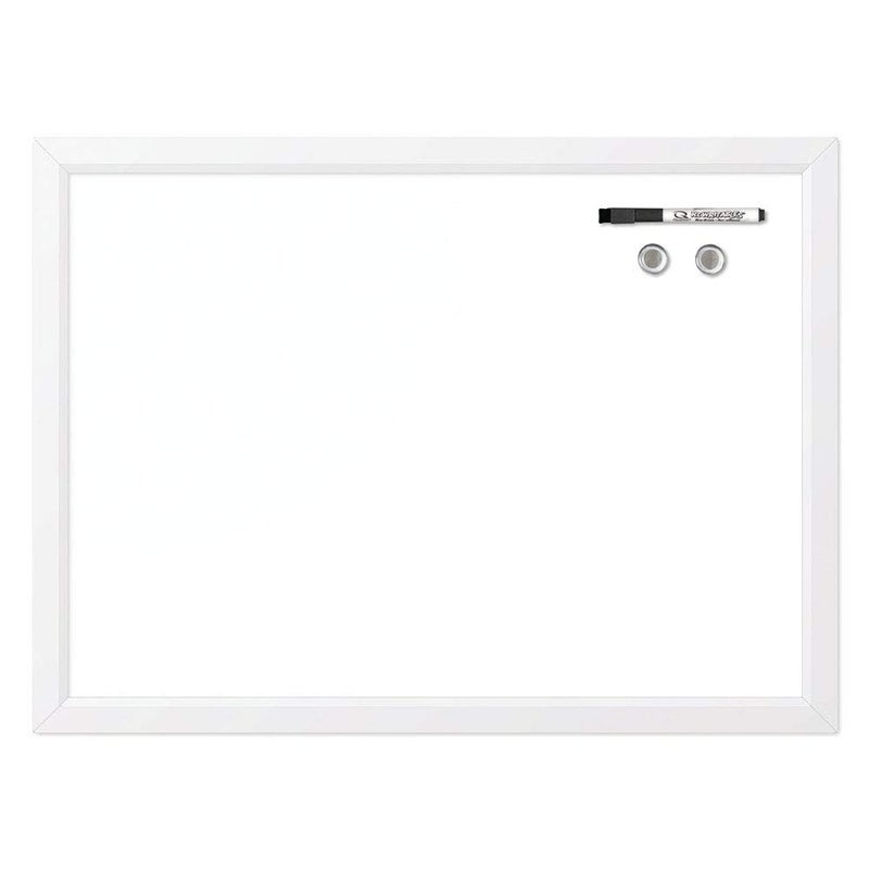 Quartet لوحة بيضاء قابلة للمسح الجاف مغناطيسية من كوارتيه، 17" × 23"، إطار أبيض (MDW1723W-AZS) - Image 1